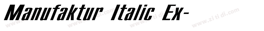 Manufaktur Italic Ex字体转换